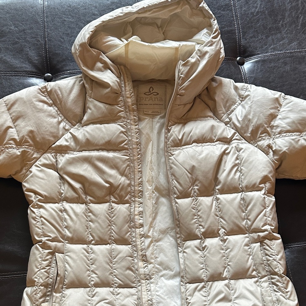 Prana Light Tan Quilted Jacket